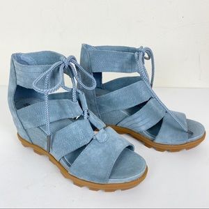 New Sorel Joanie II Lace Up Wedge Platform Sandals